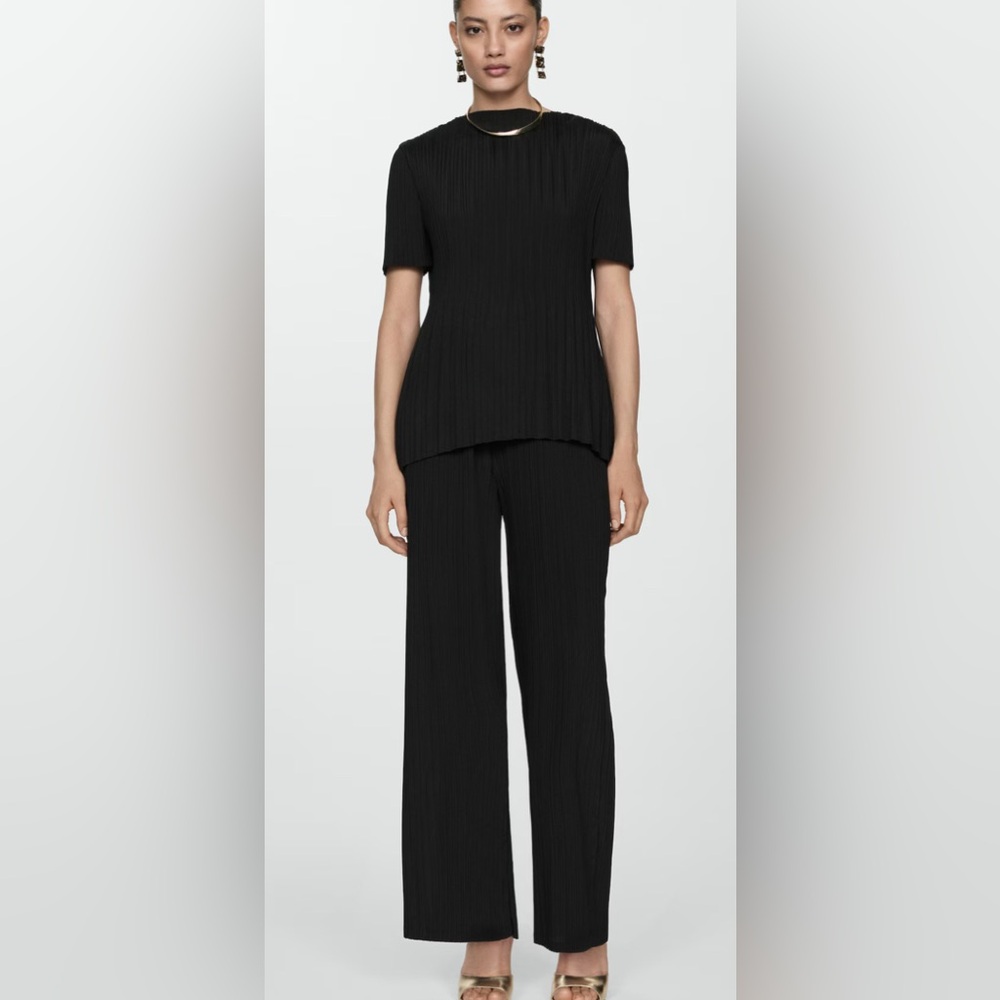 MANGO FLUID PLEATED PANTS - Picture 2 of 2